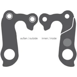 Ghost GRH-13si / EZ1456 Derailleur Hanger - Silver