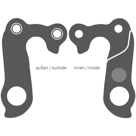Ghost GRH-13si / EZ1456 Derailleur Hanger - Silver 3 Ghost GRH-13si / EZ1456 Derailleur Hanger - Silver