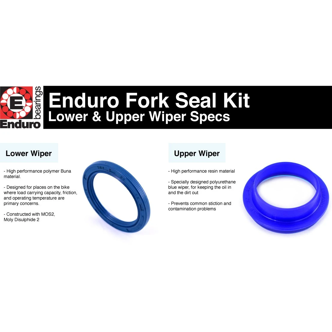 Enduro Bearings Fork Sealing Kit For Marzocchi 32mm - FK-6607 4 Enduro Bearings Fork Sealing Kit For Marzocchi 32mm - FK-6607 - Afbeelding 2