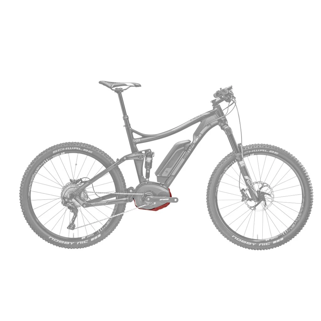 Simplon Rock Guard For E-KIBO / E-Dilly Bosch E-Motor - Red 4 Simplon Rock Guard For E-KIBO / E-Dilly Bosch E-Motor - Red - Afbeelding 2