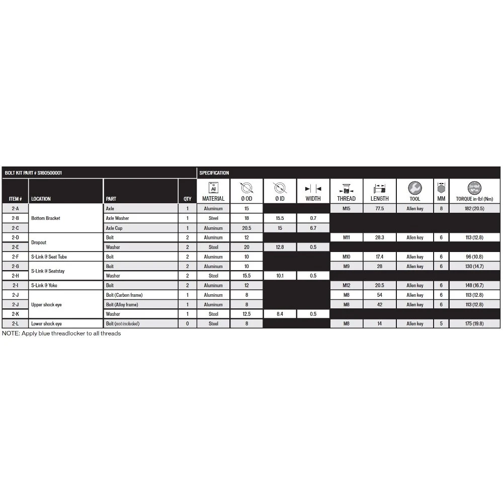 Specialized S160500001 Bolt Kit For Rhyme And Stumpjumper FSR 2015/16 4 Specialized S160500001 Bolt Kit For Rhyme And Stumpjumper FSR 2015/16 - Afbeelding 2