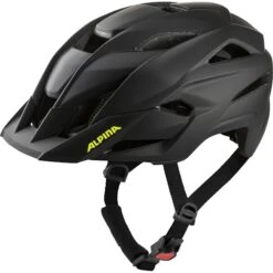 Alpina Stan Mips Helm - Black-neon Yellow Matt
