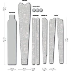 DYEDBRO Gravel Frame Protection Kit SPACE TRIP - White Matte