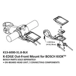 K-Edge BOSCH Kiox Out-Front Mount 31,8mm - Black -ROCKSHOX Verkoopwinkel k edge bosch kiox out front e bike mount 2 1127432